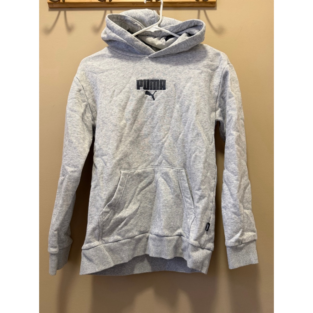 Puma Gray Logo Hoodie Boy's Size L (14/16)